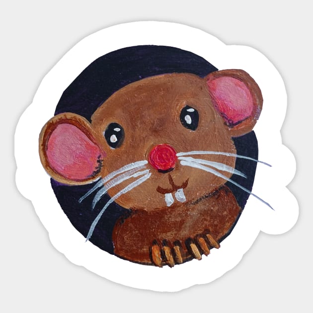 Little mouse Sticker by PaintingsbyArlette